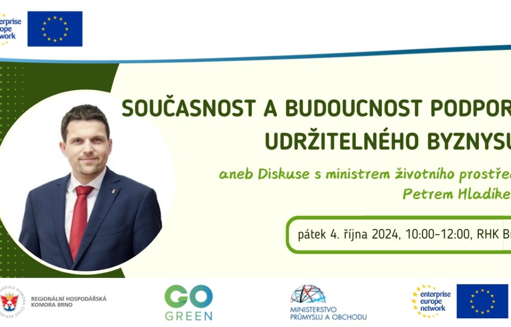 Diskutujte s ministrem Hladíkem o současnosti a budoucnosti udržitelného byznysu | HUTIRA